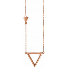 14K Rose Triangle 18 Necklace - 65239560002P
