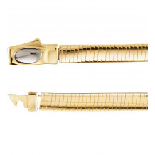 14K Yellow/White 4 mm Two-Tone Reversible Omega 7 Chain - CH749100304P