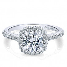 Gabriel & Co. 14k White Gold Entwined Halo Engagement Ring - ER12664R4W44JJ