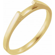 14K Yellow Matching Band for 6 mm Round Engagement Ring - 455844674P