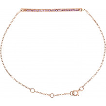 14K Rose Pink Sapphire 8 Bracelet - 65108970005P