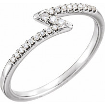 14K White 1/8 CTW Diamond Stackable Ring - 123053600P