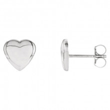 Stuller Sterling Silver Heart Stud Earrings