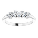 Platinum 1/3 CTW Diamond Multi-Shape Ring - 123930603P photo 3