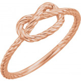 14K Rose Rope Knot Ring - 51428103P photo