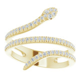 14K Yellow 1/3 CTW Diamond Snake Ring - 123084601P photo 3