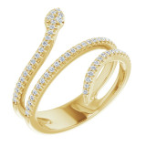 14K Yellow 1/3 CTW Diamond Snake Ring - 123084601P photo