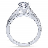 Gabriel & Co. 14k White Gold Contemporary Twisted Engagement Ring - ER10951W44JJ photo 2