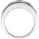 14K White Emerald & 3/8 CTW Diamond Ring - 62801276579P photo 2