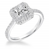 Goldman 14k White Gold 0.53ct Diamond Semi Mount Engagement Ring photo