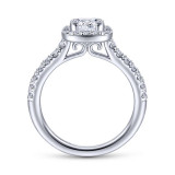 Gabriel & Co. 14k White Gold Contemporary Halo Engagement Ring - ER14102W44JJ photo 2