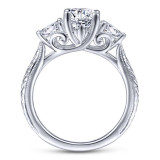 Gabriel & Co. 14k White Gold Art Deco Straight Engagement Ring - ER14431R4W44JJ photo 2