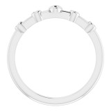 14K White .06 CTW Diamond Stackable Cross Ring - R43109600P photo 2
