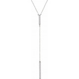 14K White 1/5 CTW Diamond Bar Y 16-18 Necklace - 65229960000P photo