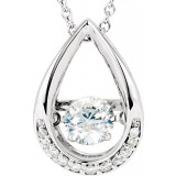 14K White 1/8 CTW Diamond Mystarau00ae 18 Necklace - 65128660000P photo