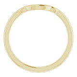 14K Yellow Band for 5.2 mm, 5.8 mm and 6.5 mm Engagement Ring - 123129117P photo 2