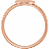 14K Rose Round Engravable Ring - 51399103P photo 2