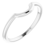 14K White Matching Band for 5.8 mm Engagement Ring - 122960604P photo