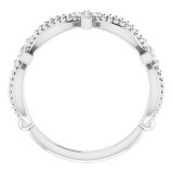 14K White .08 CTW Diamond Stackable Cross Ring - R43096600P photo 2