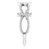 14K White .08 CTW Diamond Stackable Cross Ring - R43096600P photo 4