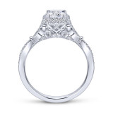 Gabriel & Co. 14k White Gold Victorian Halo Engagement Ring - ER11312S2W44JJ photo 2