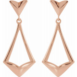 14K Rose Geometric Dangle Earrings with Backs - 86923602P photo 2