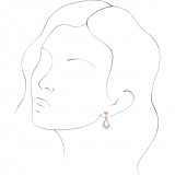 14K Rose Geometric Dangle Earrings with Backs - 86923602P photo 3