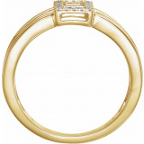 14K Yellow .10 CTW Rectangle Geometric Diamond Ring - 65231960001P photo 2