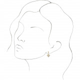 14K Yellow Australian Opal & 1/6 CTW Diamond Celestial Earrings - 87042606P photo 3