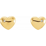 14K Yellow .02 CTW Diamond Heart Earrings - 861926004P photo 2