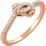 14K Rose 1/6 CTW Diamond Knot Ring - 65213060002P photo