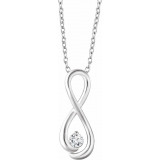 14K White 1/6 CTW Diamond Infinity-Inspired 16-18 Necklace - 65272360002P photo