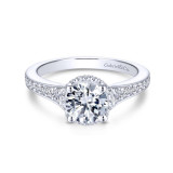 Gabriel & Co. 14k White Gold Infinity Straight Engagement Ring - ER13857R4W44JJ photo