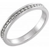 14K White Stackable Bead Ring - 509281003P photo