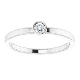 14K White 1/10 CTW Diamond Ring - 718066184P photo 3