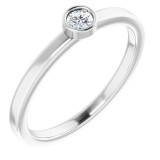 14K White 1/10 CTW Diamond Ring - 718066184P photo