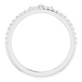 14K White 1/3 CTW Diamond Stackable Crown Ring - 123821600P photo 2