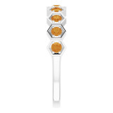 14K White Citrine Stackable Ring - 71876680P photo 4