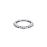 Gabriel & Co. 14k White Gold Contemporary Curved Wedding Band - WB10252C6W44JJ photo