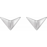 14K White Geometric Earrings - 86822600P photo 2