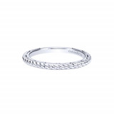 Gabriel & Co. 14k White Gold Twisted Rope Stackable Ring photo