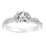 Goldman 14k White Gold 0.31ct Diamond Semi Mount Engagement Ring photo