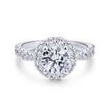 Gabriel & Co. 14k White Gold Entwined Halo Engagement Ring - ER12657R4W44JJ photo