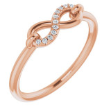 14K Rose .04 CTW Diamond Infinity-Inspired Ring - 123269602P photo