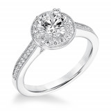 Goldman 14k White Gold 0.27ct Diamond Semi Mount Engagement Ring photo