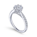 Gabriel & Co. 14k White Gold Contemporary Straight Engagement Ring - ER14403R4W44JJ photo 3