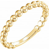14K Yellow 2.5 mm Stackable Bead Ring - 516081008P photo