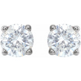 14K White 3/4 CTW Diamond Earrings - 187470193P photo 2