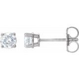 14K White 3/4 CTW Diamond Earrings - 187470193P photo