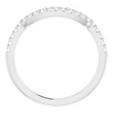 14K White 1/4 CTW Diamond Band for 5.8 mm Round Ring - 652109103P photo 2